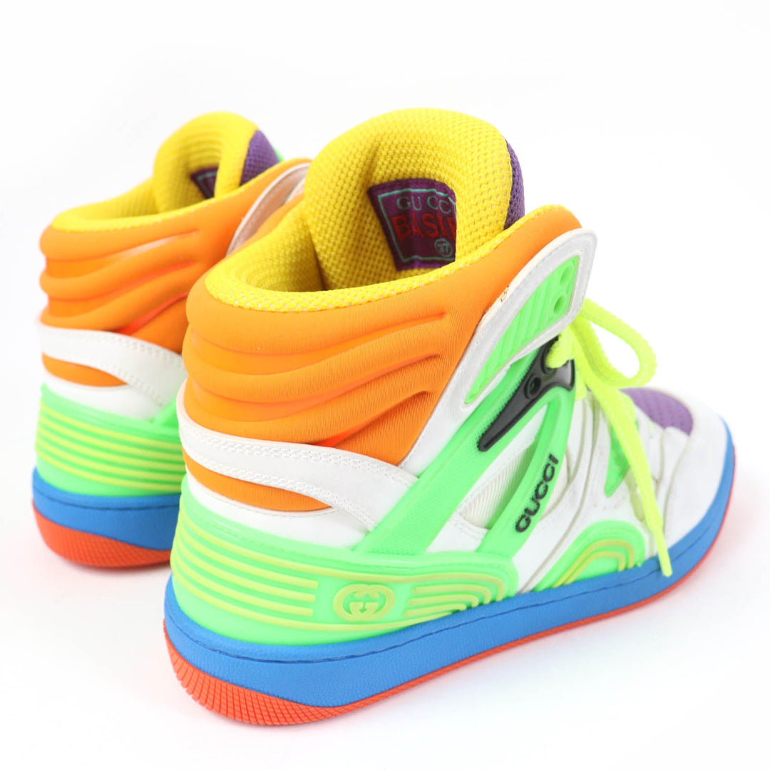 GUCCI High cut sneakers 661310 Main: Leather multicolor BASKET Women 37 Used Authentic