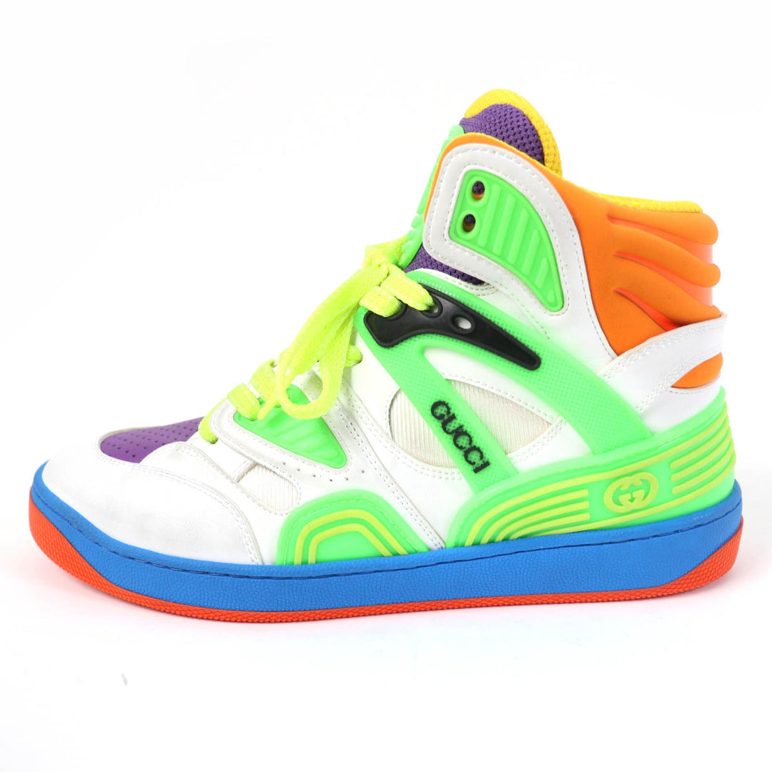 GUCCI High cut sneakers 661310 Main: Leather multicolor BASKET Women 37 Used Authentic