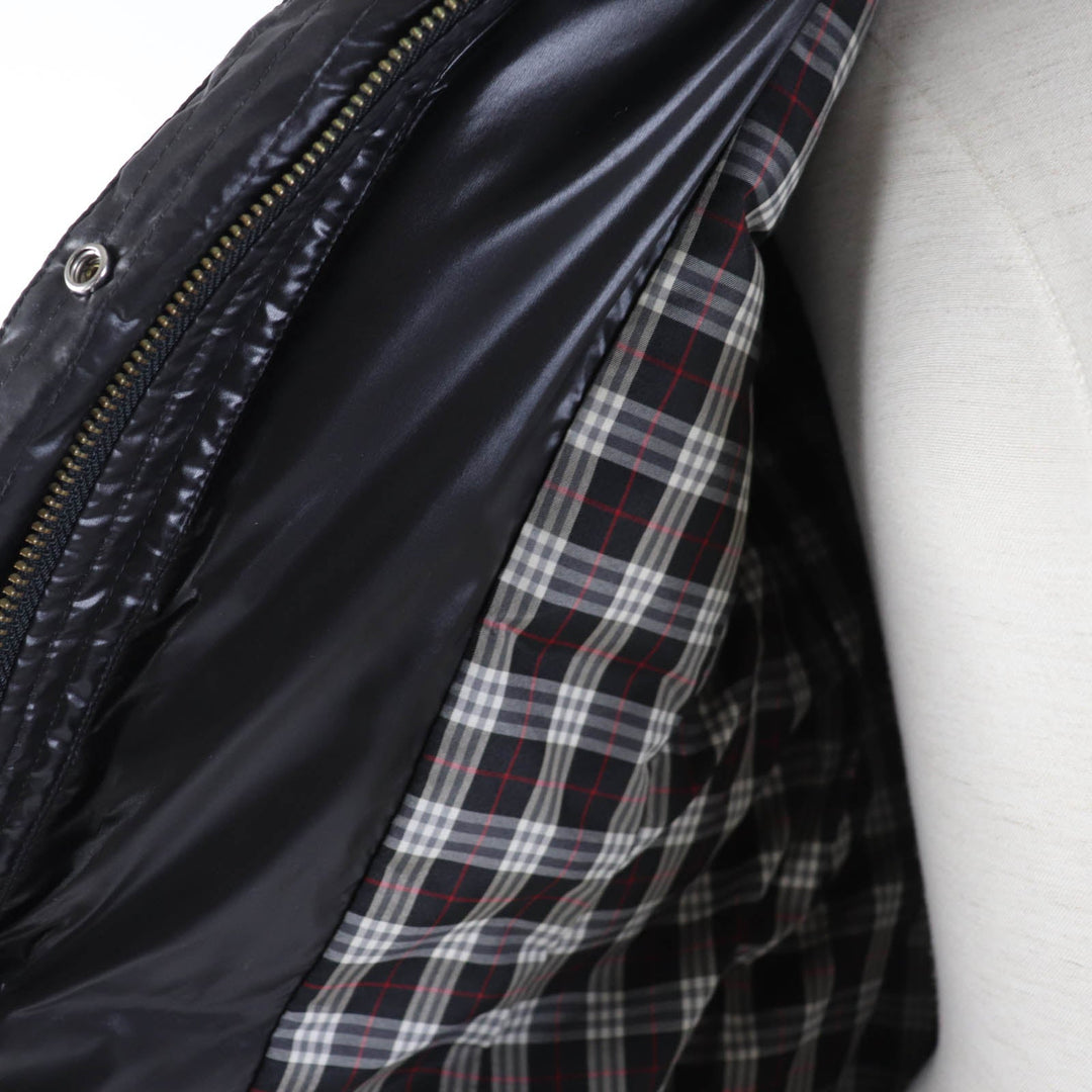 BURBERRY BLUE LABEL Down jacket FCF16-620-09 Main: 100% nylon, Part: 100% polyester, Fur: raccoon, Filling: 90% down, Filling: 10% feather Black type Women 38 Used Authentic