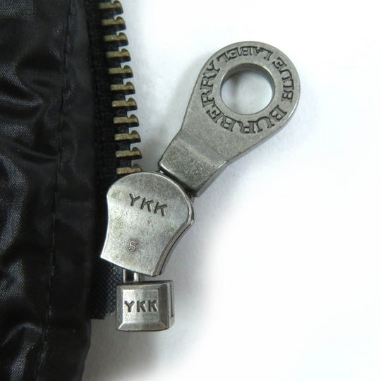 BURBERRY BLUE LABEL Down jacket FCF16-620-09 Main: 100% nylon, Part: 100% polyester, Fur: raccoon, Filling: 90% down, Filling: 10% feather Black type Women 38 Used Authentic