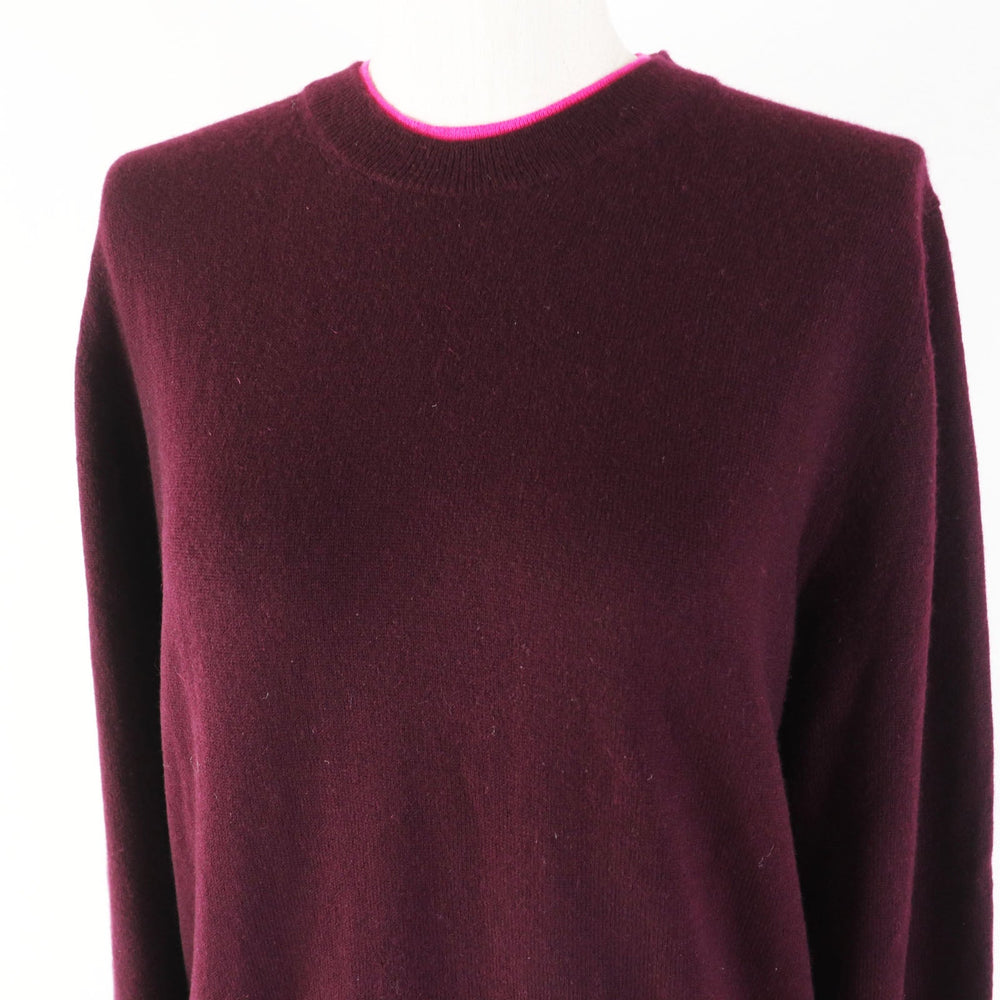 CELINE knit Main: 63% cashmere, Main: 37% wool Bordeaux Pink Phoebe Philo Women M Used Authentic