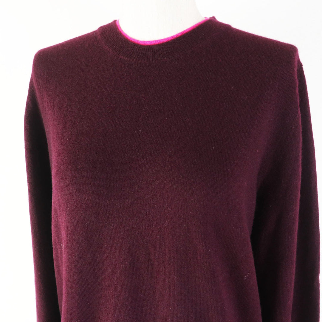 CELINE knit Main: 63% cashmere, Main: 37% wool Bordeaux Pink Phoebe Philo Women M Used Authentic