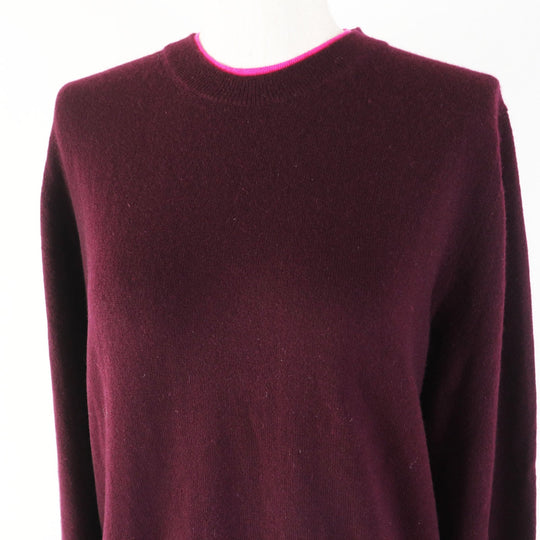 CELINE knit Main: 63% cashmere, Main: 37% wool Bordeaux Pink Phoebe Philo Women M Used Authentic