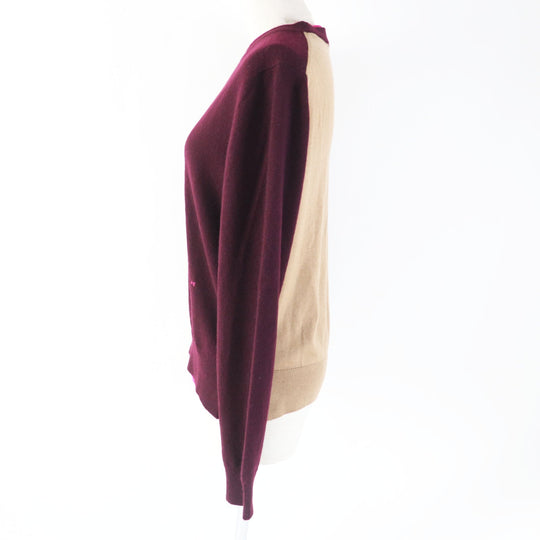 CELINE knit Main: 63% cashmere, Main: 37% wool Bordeaux Pink Phoebe Philo Women M Used Authentic