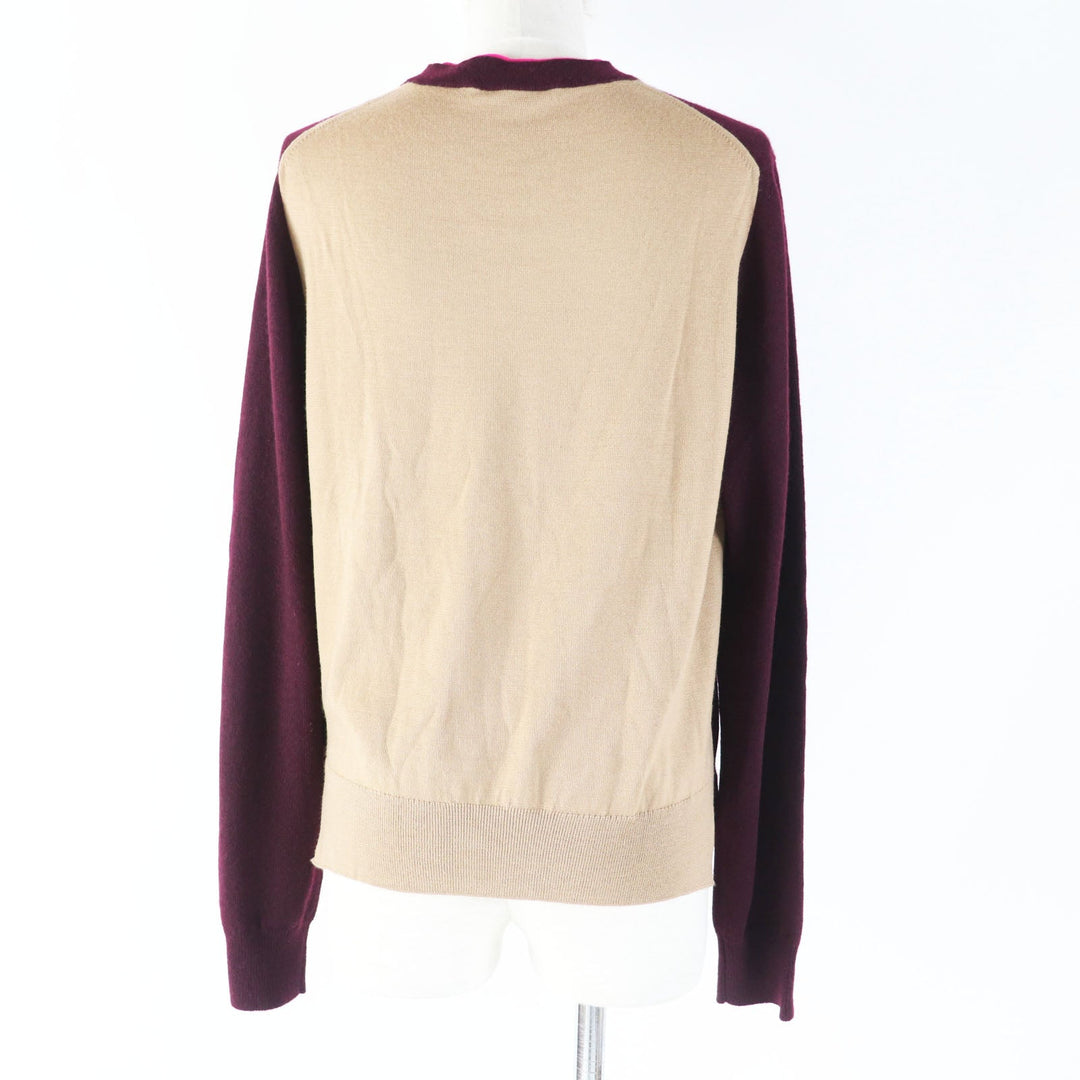 CELINE knit Main: 63% cashmere, Main: 37% wool Bordeaux Pink Phoebe Philo Women M Used Authentic