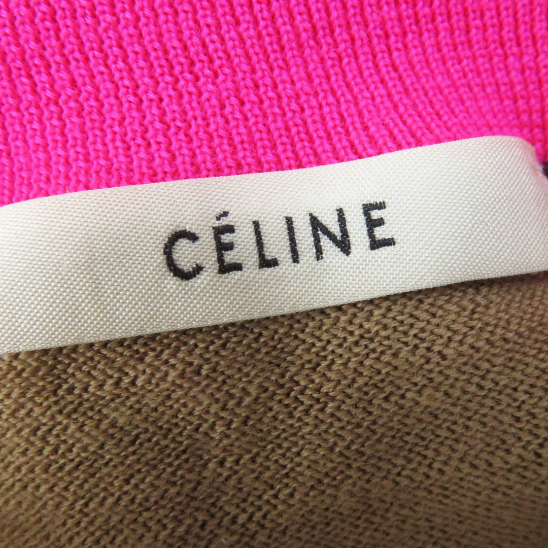 CELINE knit Main: 63% cashmere, Main: 37% wool Bordeaux Pink Phoebe Philo Women M Used Authentic