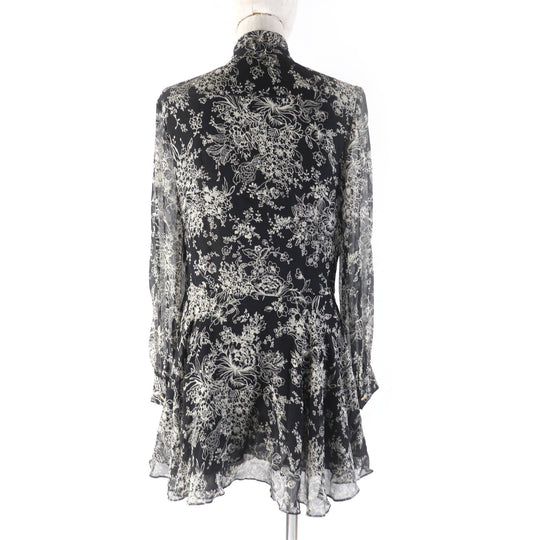 CELINE dress 2R13J545V Outer: 100% silk, Lining: 100% silk black Lavalliere mini dress Women 36 Used Authentic