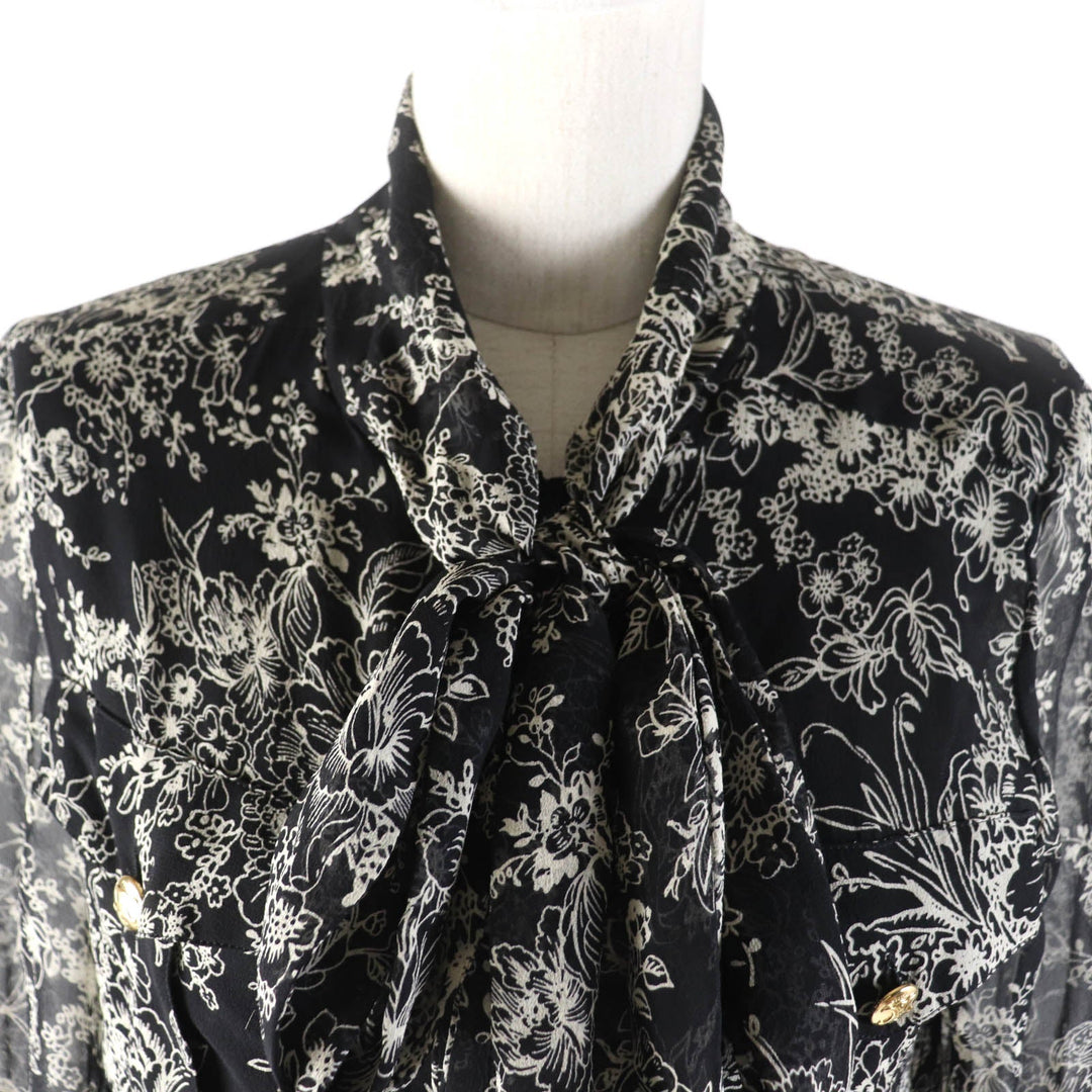 CELINE dress 2R13J545V Outer: 100% silk, Lining: 100% silk black Lavalliere mini dress Women 36 Used Authentic
