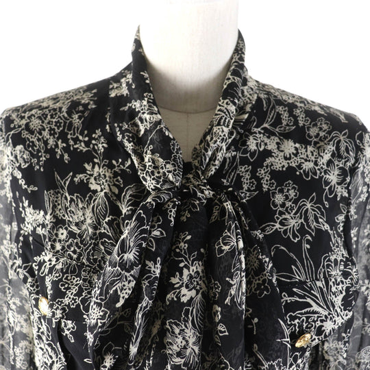 CELINE dress 2R13J545V Outer: 100% silk, Lining: 100% silk black Lavalliere mini dress Women 36 Used Authentic
