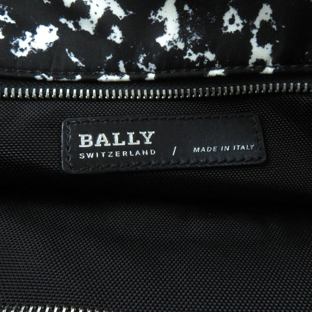 BALLY Tote Bag leather Black White WOLFSON TOTE mens(Unisex) Used Authentic