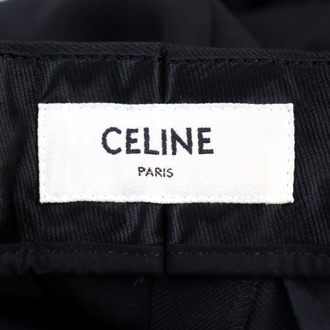 CELINE Pants 2P209673D Outer: 100% wool, Part: 100% cotton black mens 40 Used Authentic