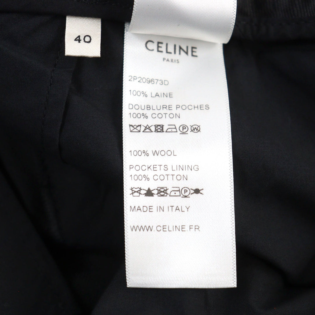 CELINE Pants 2P209673D Outer: 100% wool, Part: 100% cotton black mens 40 Used Authentic