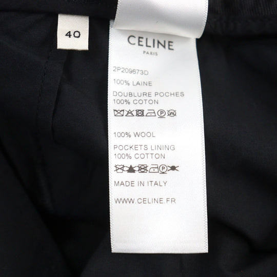 CELINE Pants 2P209673D Outer: 100% wool, Part: 100% cotton black mens 40 Used Authentic