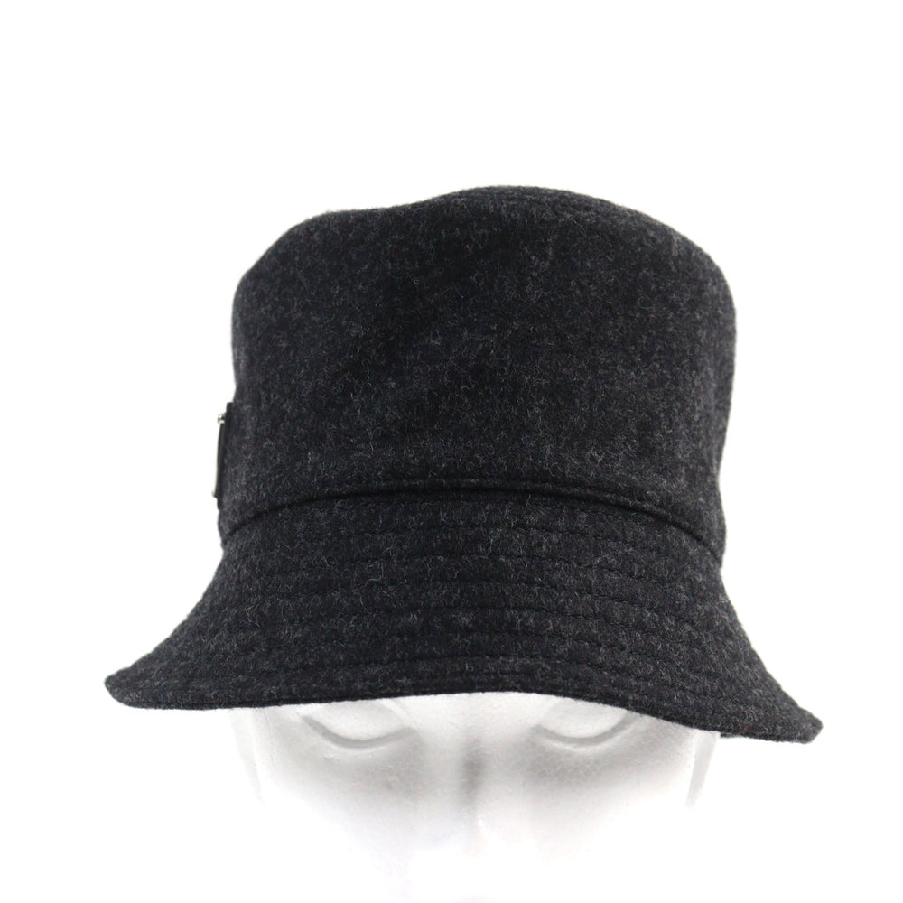 PRADA hat 2HC137 Outer: 100% wool, Lining: 100% cotton Dark gray mens M Used Authentic