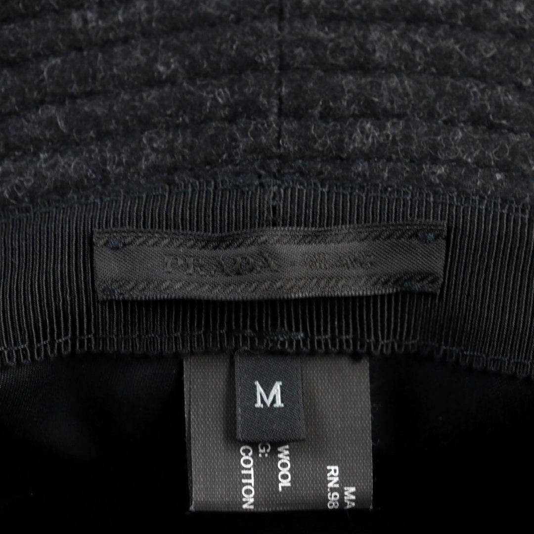 PRADA hat 2HC137 Outer: 100% wool, Lining: 100% cotton Dark gray mens M Used Authentic