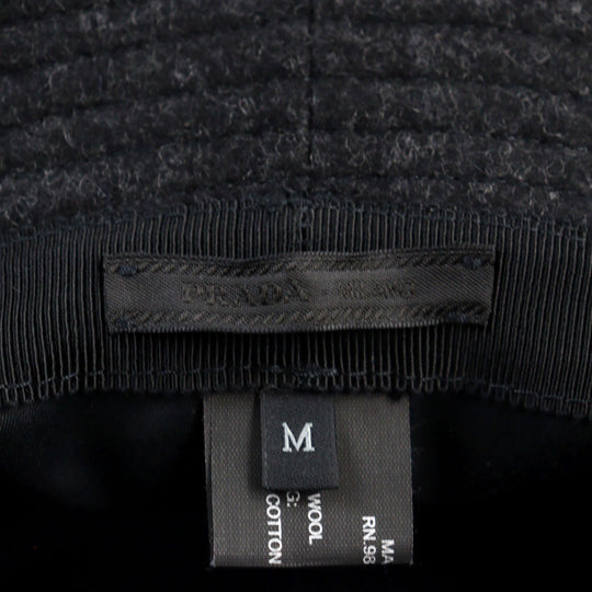PRADA hat 2HC137 Outer: 100% wool, Lining: 100% cotton Dark gray mens M Used Authentic