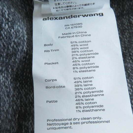 Alexander Wang cardigan 4KC4243015 cotton gray Women S Used Authentic