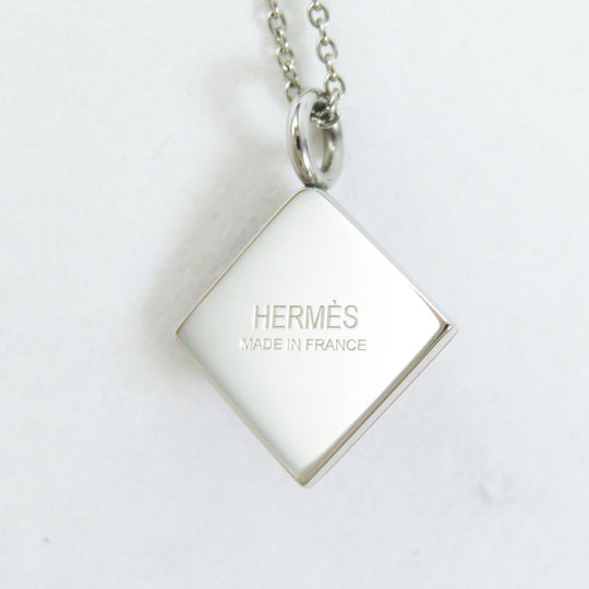 HERMES Necklace Main�FGold Plated Bordeaux Silver Cupidon Women Used Authentic