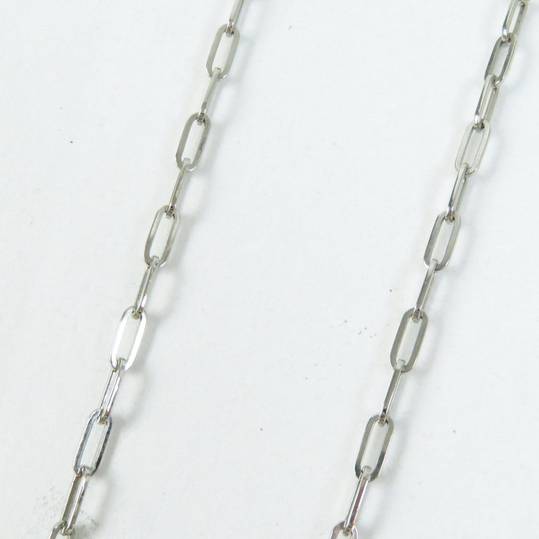 HERMES Necklace Palladium plated Silver Talisman Women Used Authentic