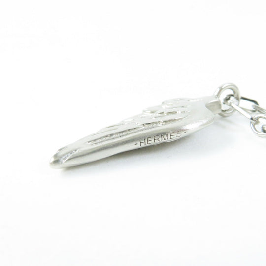 HERMES Necklace Palladium plated Silver Talisman Women Used Authentic