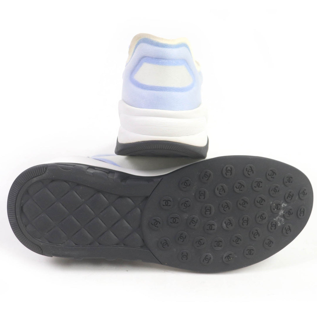 CHANEL Low cut sneakers G34763 Main: Mesh White blue mens 41 Used Authentic