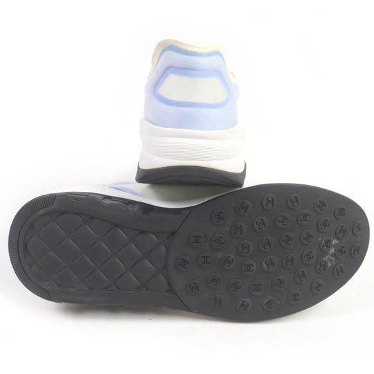 CHANEL Low cut sneakers G34763 Main: Mesh White blue mens 41 Used Authentic