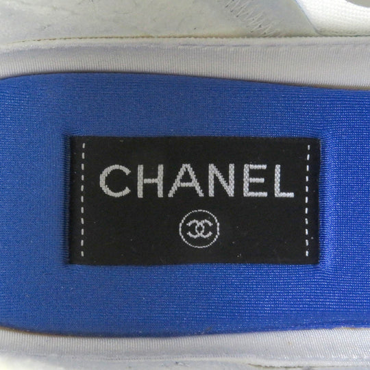 CHANEL Low cut sneakers G34763 Main: Mesh White blue mens 41 Used Authentic