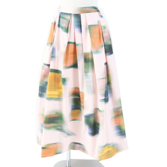 DRIES VAN NOTEN Long skirt Outer: 58% polyester, Outer: 42% cotton, Lining: 100% cotton Pink multi Women 34 Used Authentic