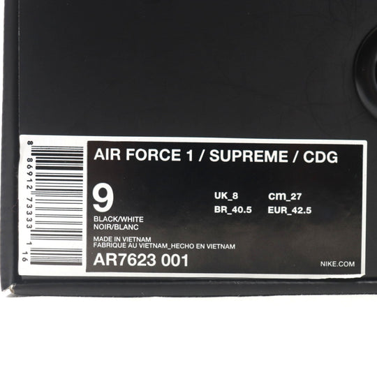 NIKE Low cut sneakers AR7623-001 Main: Leather black Nike CDG SHIRT Air Force 1Low mens 42.5 Used Authentic