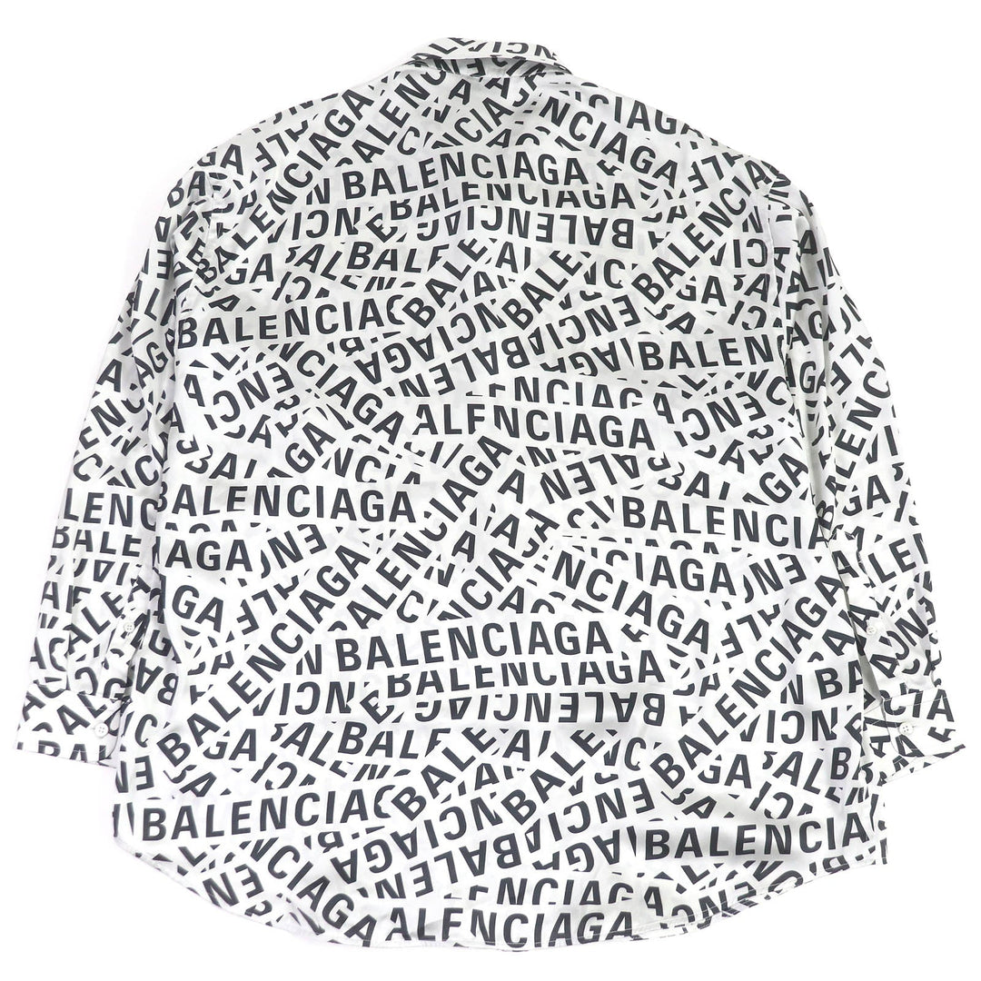 BALENCIAGA Long sleeve shirt 681050 Main: 100% polyester gray mens 34 Used Authentic