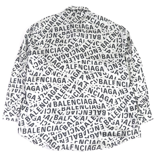 BALENCIAGA Long sleeve shirt 681050 Main: 100% polyester gray mens 34 Used Authentic