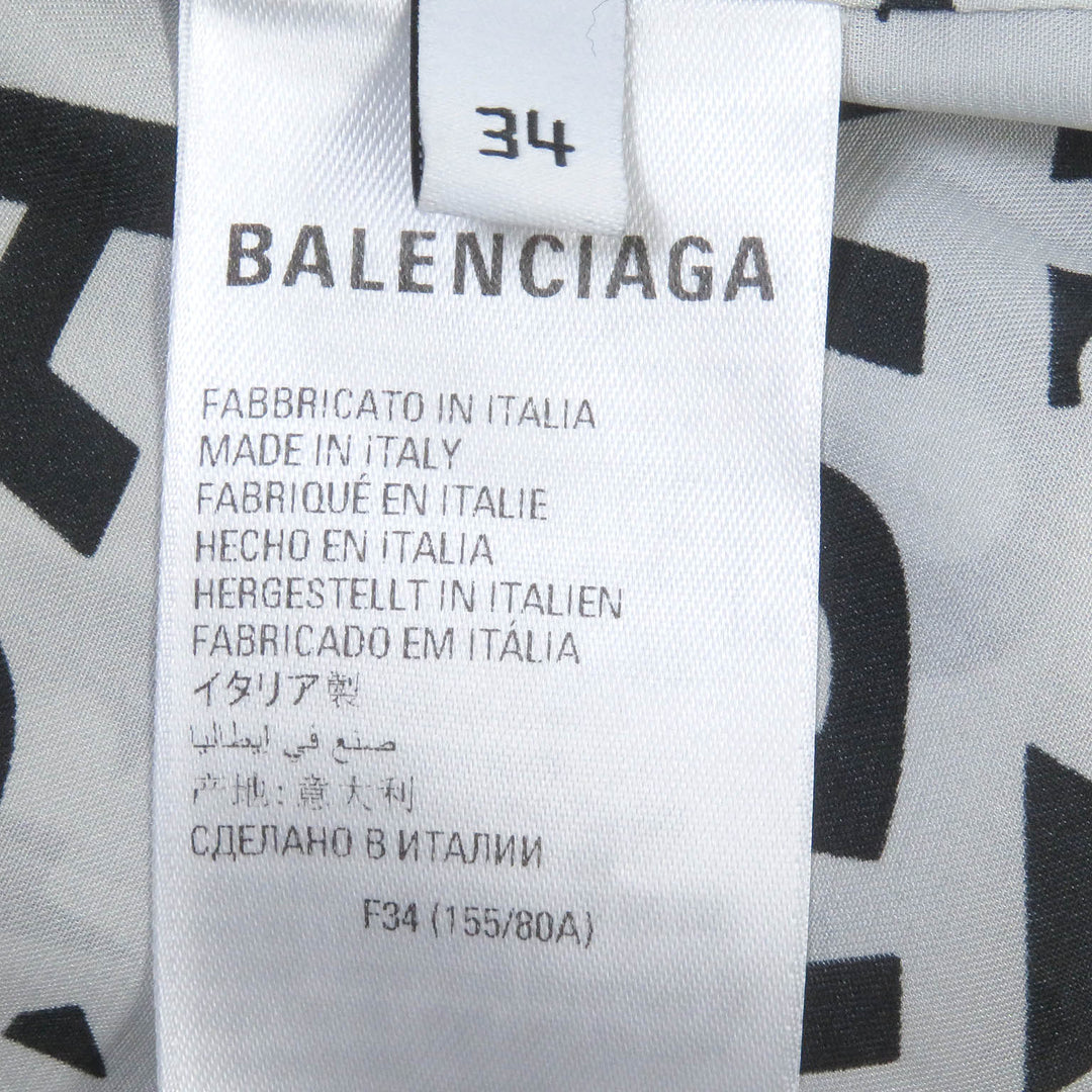 BALENCIAGA Long sleeve shirt 681050 Main: 100% polyester gray mens 34 Used Authentic