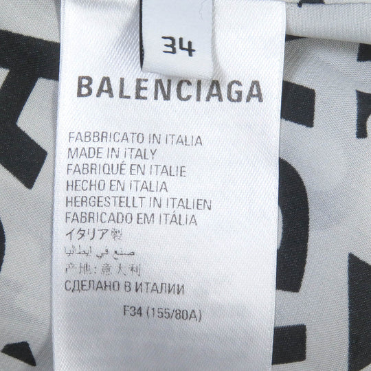 BALENCIAGA Long sleeve shirt 681050 Main: 100% polyester gray mens 34 Used Authentic