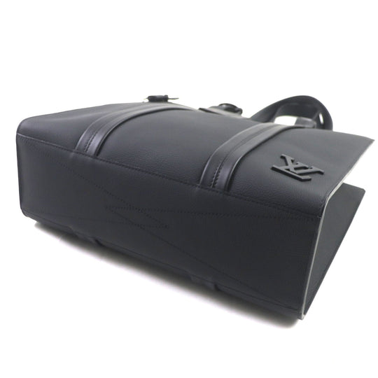 LOUIS VUITTON Tote Bag M57308 Main: Leather black Take Off LV Aerogram mens Used Authentic