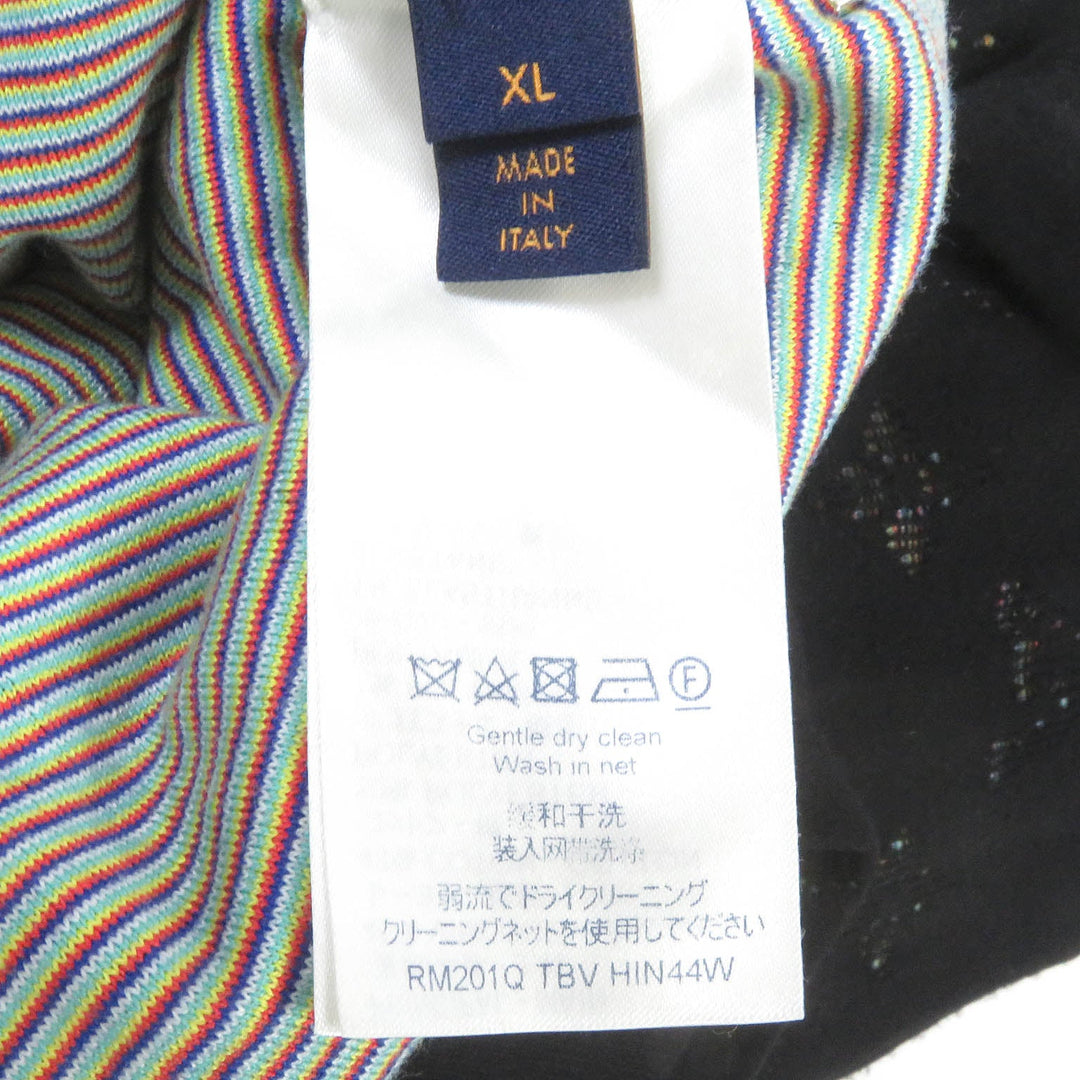 LOUIS VUITTON knit Main: 45% rayon, 43% cotton, 10% polyester, 1% nylon, 1% polyurethane black mens XL Used Authentic