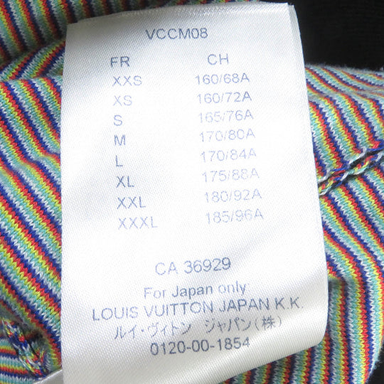 LOUIS VUITTON knit Main: 45% rayon, 43% cotton, 10% polyester, 1% nylon, 1% polyurethane black mens XL Used Authentic