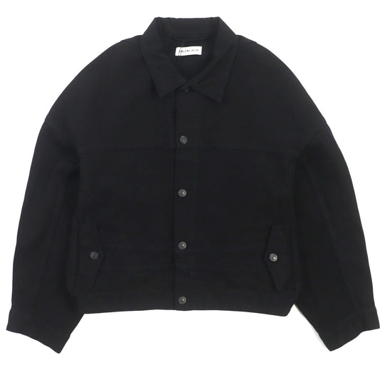 BALENCIAGA Denim Jacket 625989 Main: 100% cotton, Lining: 65% polyester, Lining: 35% cotton black mens 38 Used Authentic