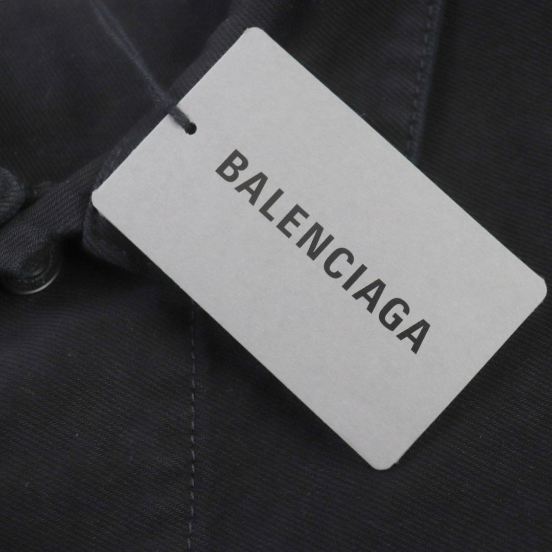 BALENCIAGA Denim Jacket 625989 Main: 100% cotton, Lining: 65% polyester, Lining: 35% cotton black mens 38 Used Authentic