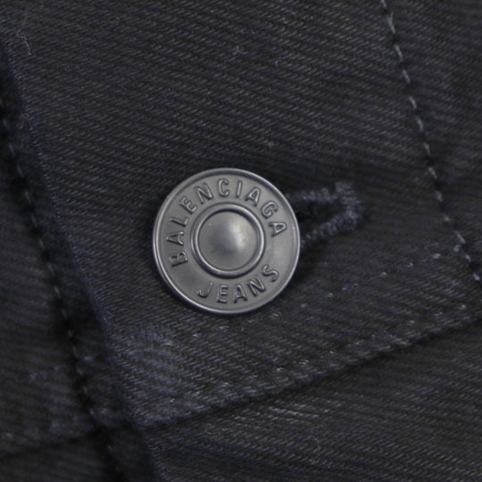 BALENCIAGA Denim Jacket 625989 Main: 100% cotton, Lining: 65% polyester, Lining: 35% cotton black mens 38 Used Authentic