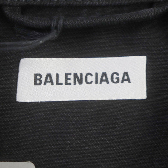BALENCIAGA Denim Jacket 625989 Main: 100% cotton, Lining: 65% polyester, Lining: 35% cotton black mens 38 Used Authentic