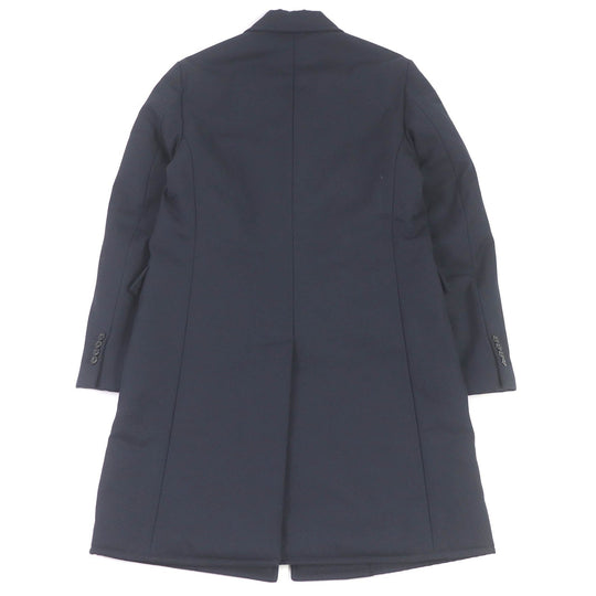 HERMES Chester coat Outer: 100% wool, Lining: 100% cupra, Filling: polyester, Filling: nylon Navy mens 50 Used Authentic