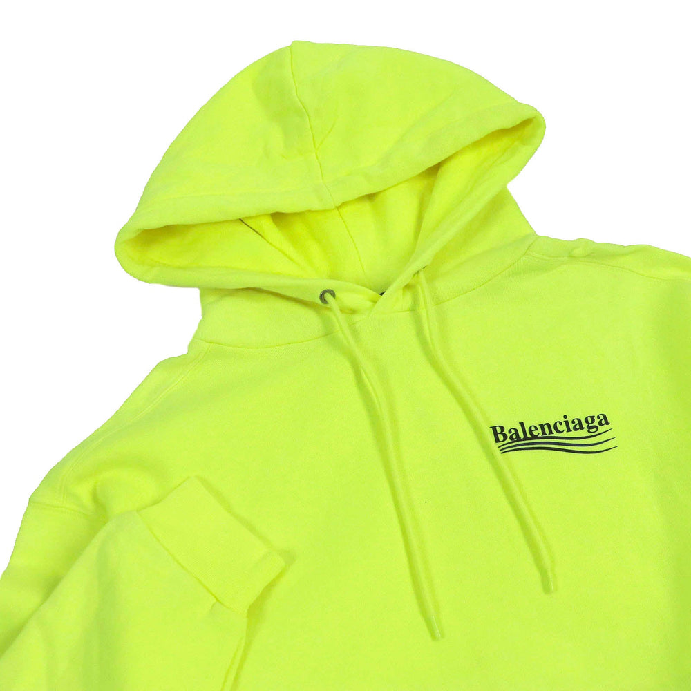 BALENCIAGA Hoodie 600583 Main: 100% cotton Neon yellow mens XS Used Authentic