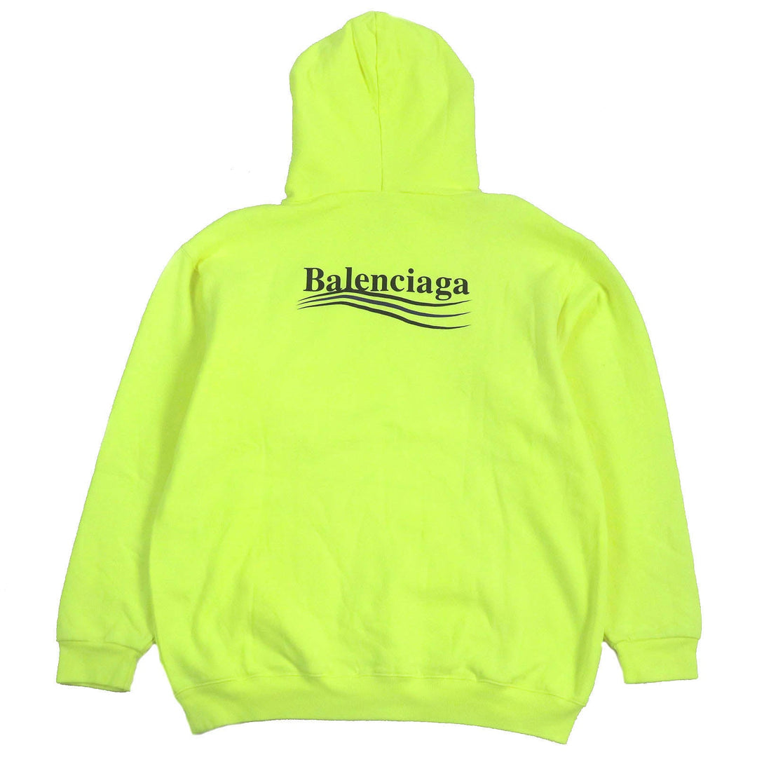BALENCIAGA Hoodie 600583 Main: 100% cotton Neon yellow mens XS Used Authentic