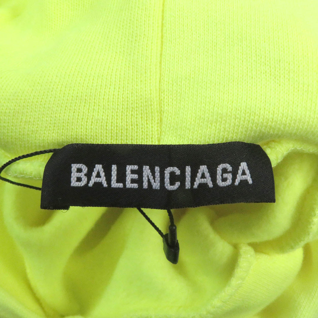 BALENCIAGA Hoodie 600583 Main: 100% cotton Neon yellow mens XS Used Authentic