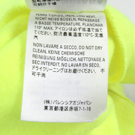 BALENCIAGA Hoodie 600583 Main: 100% cotton Neon yellow mens XS Used Authentic