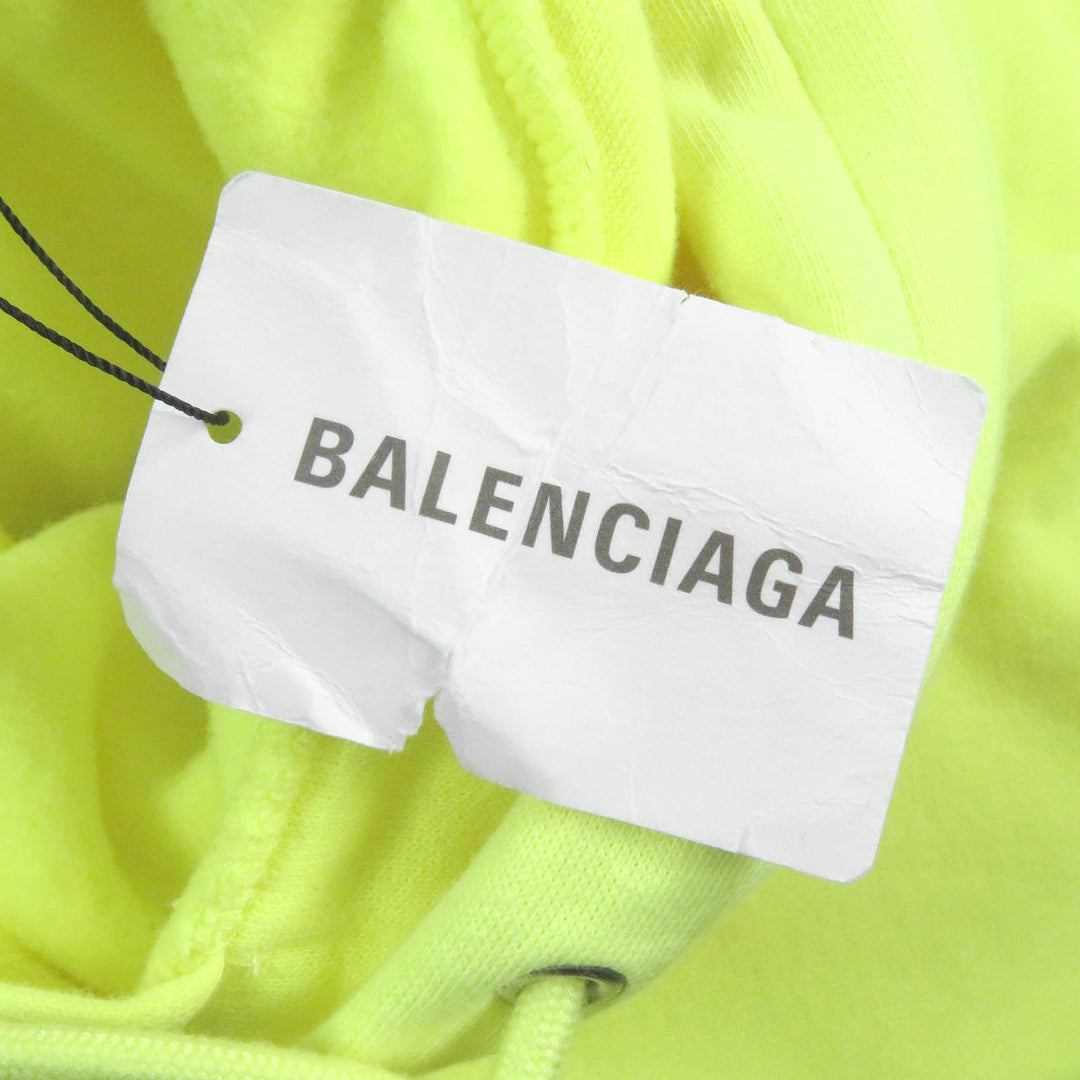 BALENCIAGA Hoodie 600583 Main: 100% cotton Neon yellow mens XS Used Authentic