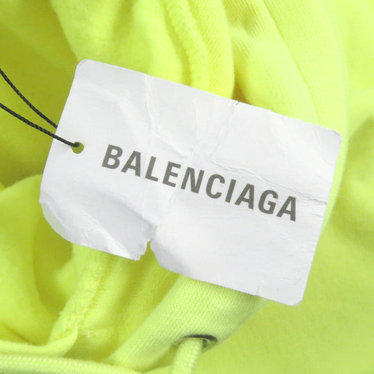 BALENCIAGA Hoodie 600583 Main: 100% cotton Neon yellow mens XS Used Authentic