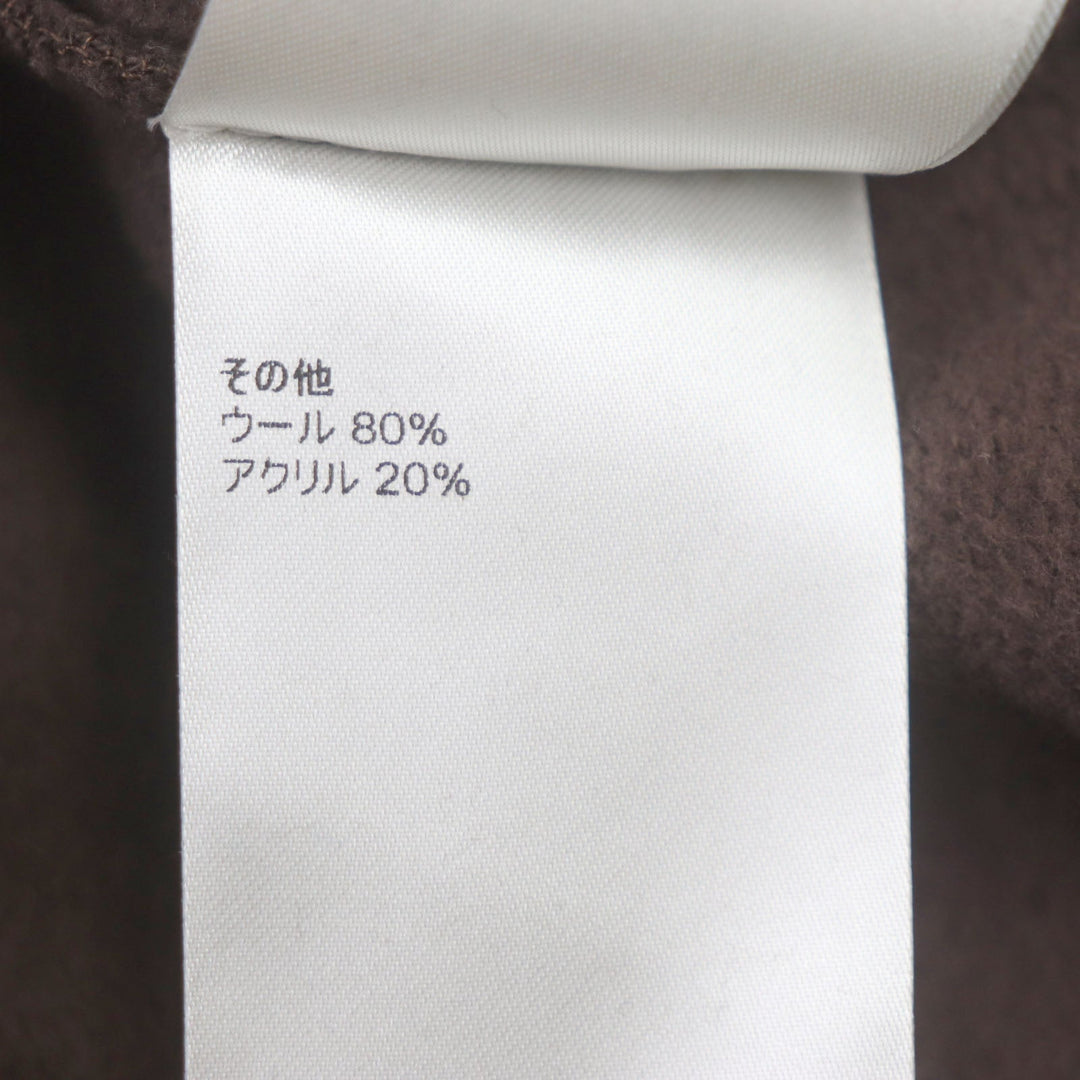 LOUIS VUITTON Hoodie Main: 100% cotton, some parts: 80% wool, some parts: 20% acrylic Brown GRAPHIC BEE PATCHED HOODIE Graphic Bee Patch Hoodie mens S Used Authentic