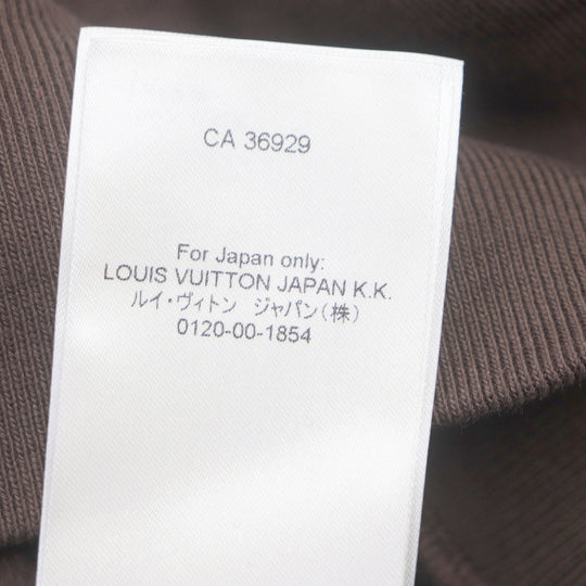 LOUIS VUITTON Hoodie Main: 100% cotton, some parts: 80% wool, some parts: 20% acrylic Brown GRAPHIC BEE PATCHED HOODIE Graphic Bee Patch Hoodie mens S Used Authentic