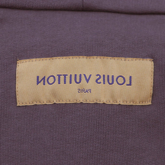 LOUIS VUITTON Hoodie Main: 100% cotton, some parts: 80% wool, some parts: 20% acrylic Brown GRAPHIC BEE PATCHED HOODIE Graphic Bee Patch Hoodie mens S Used Authentic